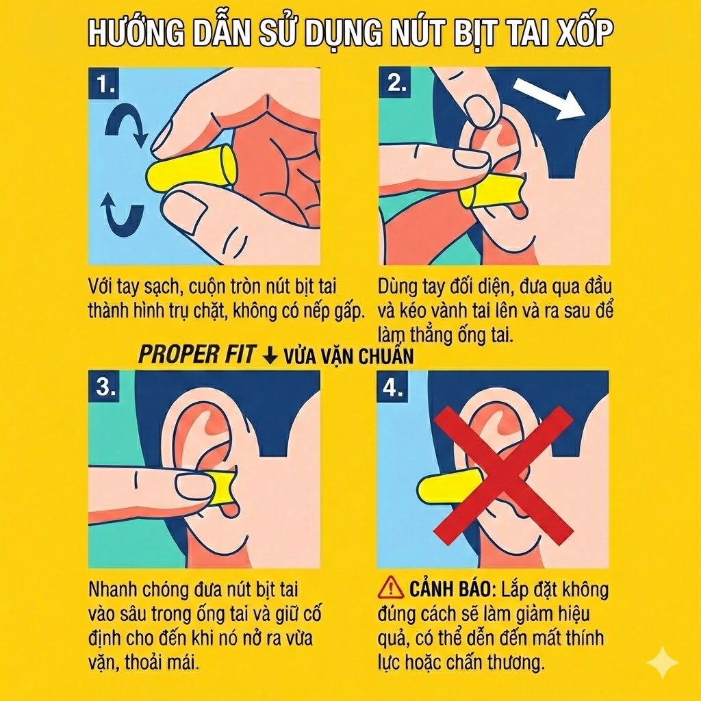 hướng dẫn sử dụng nút bịt tai chống ồn hướng-dẫn-sử-dụng-nút-bịt-tai-chống-ồn